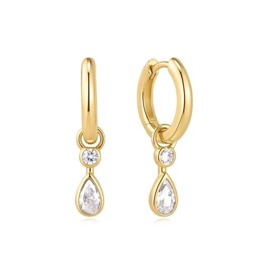  Wanderer - Oorringen - Zilver / 14kt GP - Zirkonia